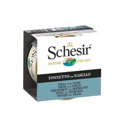 کنسرو گربه ماهی تن و هیک 85 گرمی شسیر – Schesir Tuna With Hake