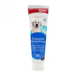 خمیر دندان سگ بایولاین با طعم گوشت 100 گرمی –Bioline Pet Toothpaste Dental Care 100g