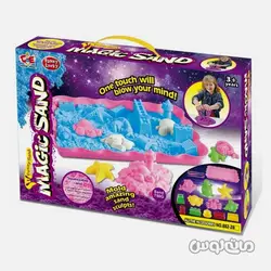 اسباب بازی شن جادویی 750 گرمی با قالب قلعه و حیوانات دریایی گوس انگر