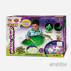 اسباب بازی شن جادویی 500 گرمی شبرنگ با قالب دریایی گوس انگر