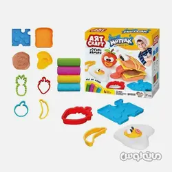 اسباب بازی 4 رنگ همراه با قالب آشپزی سری آرت اند کرفت دد