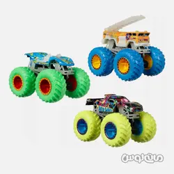 ماشین اسباب بازی مانستر تراک شبرنگ هات ویلز متل