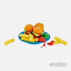 اسباب بازی بسته 8 رنگ نودل همبرگر  پلی دو هزبرو