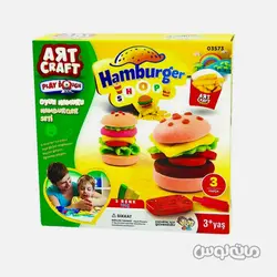 اسباب بازی 3 رنگ همراه با قالب همبرگر آرت اند کرفت دد