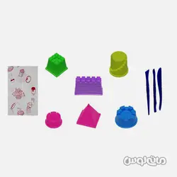 اسباب بازی شن جادویی 400 گرمی شبرنگ با قالب قلعه گوس انگر