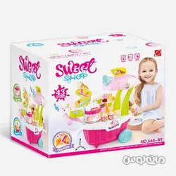 اسباب بازی ترولی بستنی فروشی موزیکال 43 قطعه سری سوئیت شاپ جیا چنگ