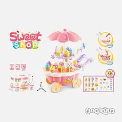 ست اسباب بازی ترولی بستنی فروشی موزیکال 35 قطعه سری سوئیت شاپ جیا چنگ