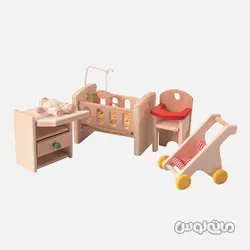 ست اسباب بازی اتاق نوزاد چوبی پلن تویز