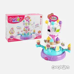 ست اسباب بازی گردونه موزیکال بستنی و آبنبات 25 قطعه سری سوییت شاپ جیا چنگ