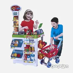 ست اسباب بازی سوپر مارکت همراه با ترولی و 46 تکه لوازم شان لانگ