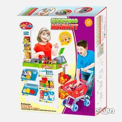 ست اسباب بازی سوپر مارکت همراه با ترولی و 46 تکه لوازم شان لانگ