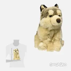 عروسک گرگ نشسته 26 سانتی سری سگ ها للی