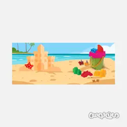 سطل ساحل همراه با بیل و شن کش زرین