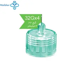 سوزن قلم انسولین پیک سلوشن 4 میلی متر بسته 100 عددی