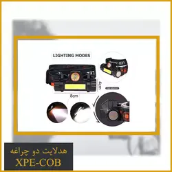 هدلایت دو چراغه مدل XPE+COB