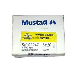 بسته ده عددی قلاب ماهیگیری موستاد سایز 10 - Mustad 92247