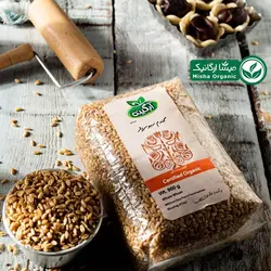 قیمت و خرید گندم سبوس دار (کامل) ارگانیک آبگینه | 900 گرمی - میشا ارگانیک