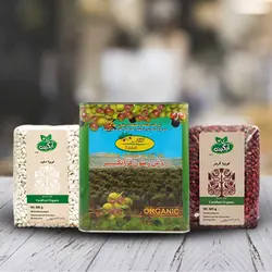 روغن زیتون فرابکر فدک 3 لیتری + لوبیا قرمز آبگینه + لوبیا سفید آبگینه - میشا ارگانیک | فروشگاه اینترنتی محصولات ارگانیک