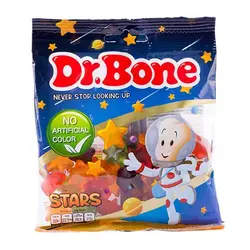 بسته پاستیل ستاره با رنگ طبیعی 85گرمی دکتربن - میوه پک