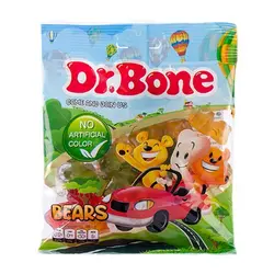 بسته پاستیل خرسی با رنگ طبیعی85 گرمی دکتر بن - میوه پک