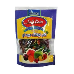 لواشک چند میوه دو سر پیچ تافی 250 گرمی خشکپاک - میوه پک