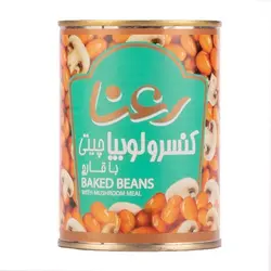 کنسرو لوبیا چیتی با قارچ 400گرمی رعنا - میوه پک