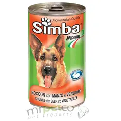 Simba_ کنسرو سگ با طعم گوشت گوشت و سبزیجات 1230g