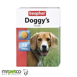 beaphar-doggys liver-75 اسنک داگیز با طعم جگر- دارای ویتامین و مواد معدنی