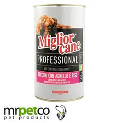miglior cane-کنسرو سگ با طعم بره و برنج-1250g