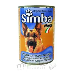 Simba_ کنسرو سگ با طعم ترکی 415g