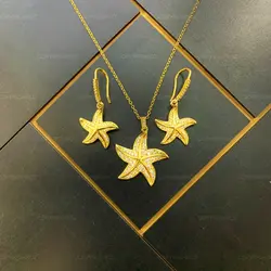 ‌‎نیم ست زنانه نگین دار طرح ستاره دریایی مدل294