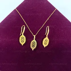 ‏‌‎نیم ست زنانه نگین دار مدل287