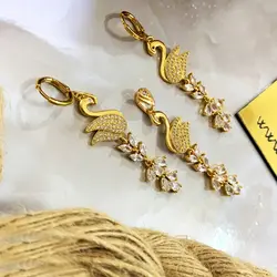 نیم ست زنانه اتمی طرح قو مدل243