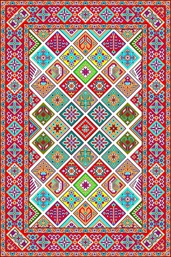 طرح گلیم قاب قابی،18-10