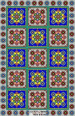 نقشه شطرنجی قالیچه،s12-175