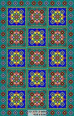نقشه شطرنجی قالیچه،s12-175