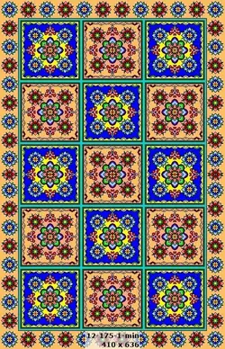 نقشه شطرنجی قالیچه،s12-175