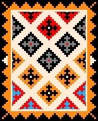 نقشه عددی طرح گلیم،k20-318