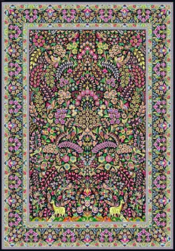 نقشه شطرنجی قالی کرمان،s10-804