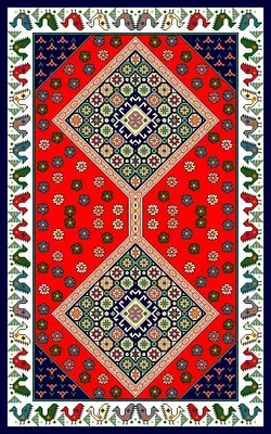 نقشه سنتی قالیچه،s12-122