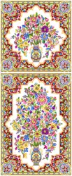 نقشه شطرنجی مبل قالی گلدانی،s11-96