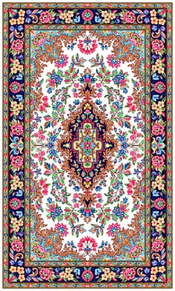 نقشه شطرنجی قالی کرمان s10-463