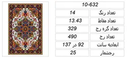 نقشه شطرنجی قالیچه،s10-632