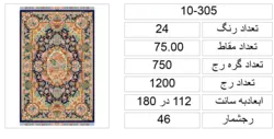 نقشه شطرنجی قالی s10-305