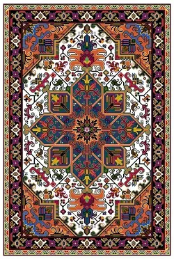 نقشه عددی قالیچه ،k10-632