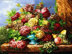 نقشه سنتی،تابلوفرش گلدان،s3-528