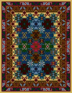 نقشه شطرنجی گلیم s20-140