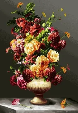 نقشه عددی تابلوفرش گلدان