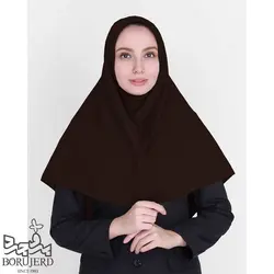 مقنعه ساده سایز ۸۵ رنگ قهوه ای تیره