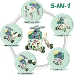 واکر موزیکال 5 کاره گلبهی Multi Fuction Wallking Car مدل 658A